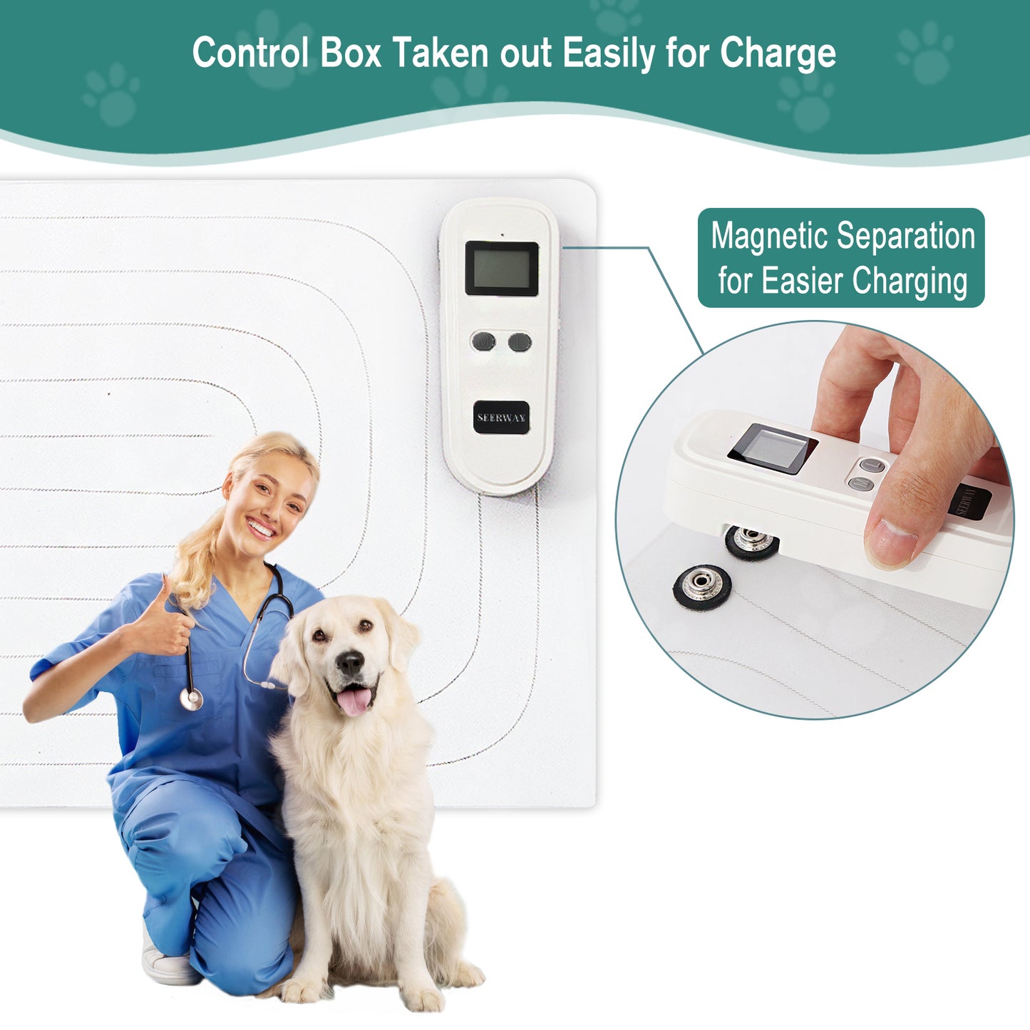 2 Rechargeable Pet Shock Mats Same Size, Cat Repellent Pad, Cat Deterrent Mat, Electric Training Mat Keeps Dogs and Cats Off Sofa, Couch, Bed and Countertop (22"x14")