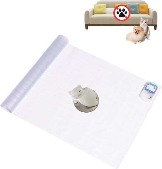 SEERWAY Scat Pet Shock Mat with Tester, Shock Pads for Dogs and Cats Training Indoor, Electric Repellent Mat Keeps Pets Off Couch, Sofa, Counter Top, 3 Training Modes, Battery Operated
