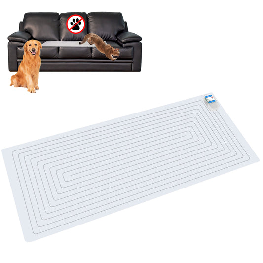 SEERWAY Scat Pet Shock Mat Indoor, Safe Shock Training Pads for Dogs and Cats, Electric Repellent Mat Keeps Pets Off Couch, Sofa, Counter Top, 3 Training Modes, 48"x20" Rectangular, Battery Operated