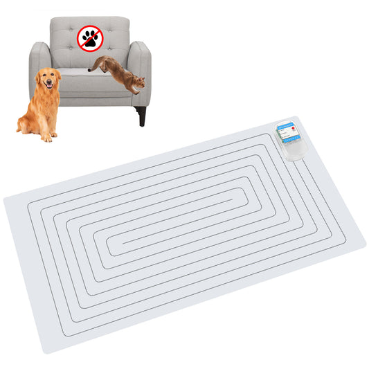 SEERWAY Scat Pet Shock Mat Indoor, Safe Shock Training Pads for Dogs and Cats, Electric Repellent Mat Keeps Pets Off Couch, Sofa, Counter Top, 3 Training Modes, 30"x16" Rectangular, Battery Operated