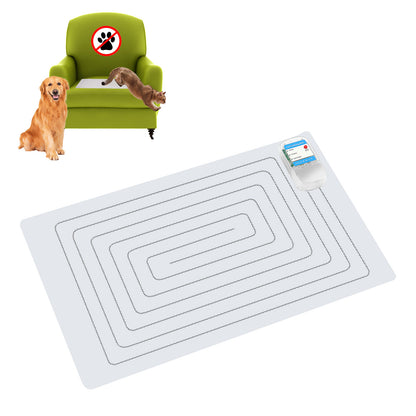 SEERWAY Scat Pet Shock Mat Indoor, Safe Shock Training Pads for Dogs and Cats, Electric Repellent Mat Keeps Pets Off Couch, Sofa, Counter Top, 3 Training Modes, 22"x14" Rectangular, Battery Operated